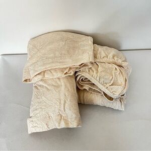 Twin Jersey Sheet Set Heathered Cream Beige Stretchy